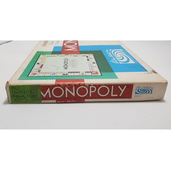 1961 Vintage Monopoly Board Game by Parker Brothers Classic Original, PRE-OWNED - Picture 8 of 10